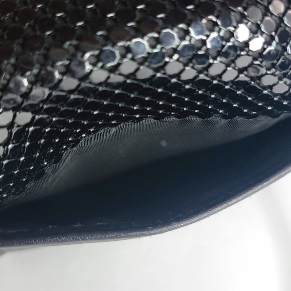 Whiting & Davis International Black Chainmail Mini Crossbody P99 - Picture 3 of 7